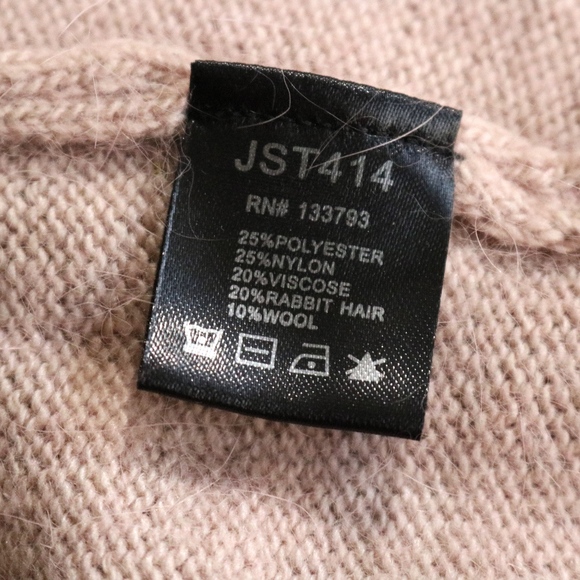 Anthro POL ruffled bell sleeve rabbit/wool sweater - Picture 7 of 8